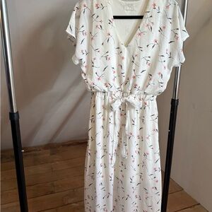 Sienna Sky White Floral Midi Dress